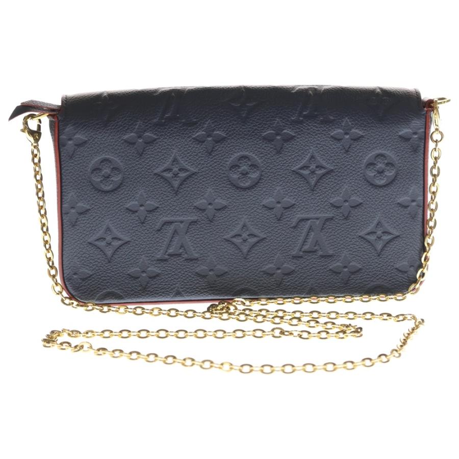 LOUIS VUITTON ルイヴィトン モノグラムアンプラント ポシェット フェリーチェ チェーンショルダーバッグ ネイビー レディース M64099