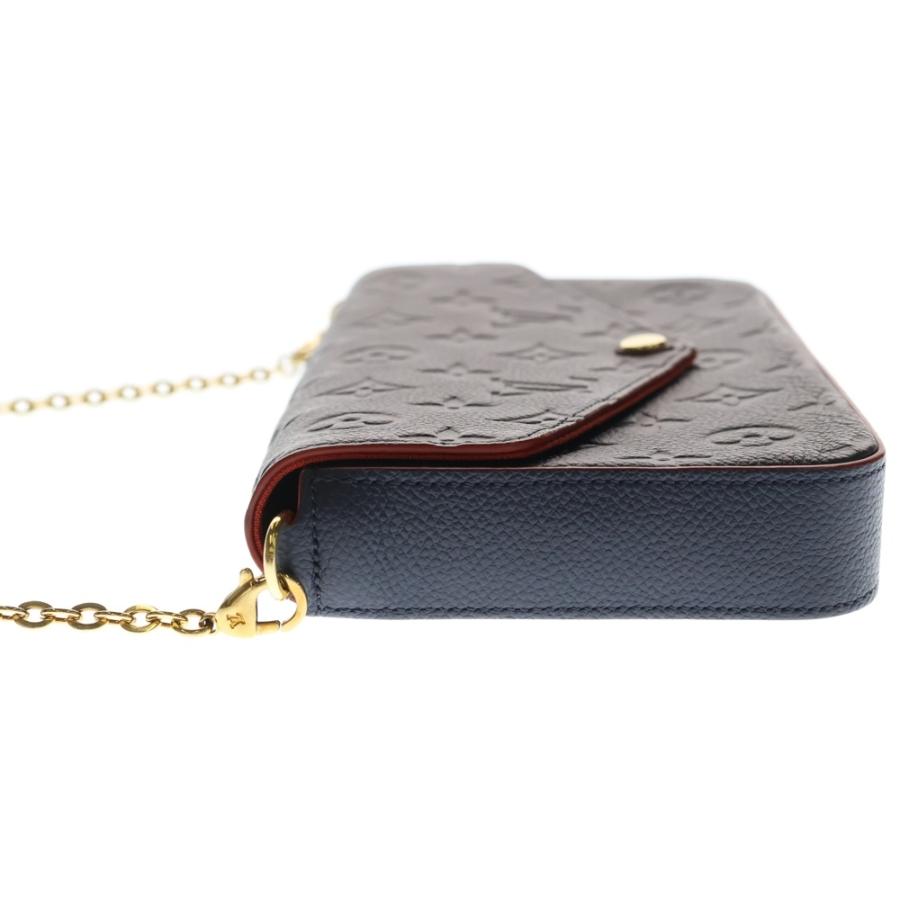 LOUIS VUITTON ルイヴィトン モノグラムアンプラント ポシェット フェリーチェ チェーンショルダーバッグ ネイビー レディース M64099
