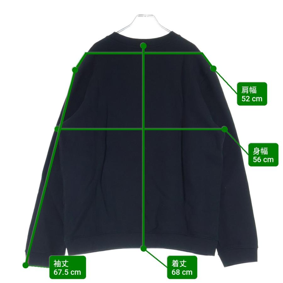 RAF SIMONS ラフシモンズ 22AW Sweatshirt ロゴプリント クルーネックスウェットトレーナー ブラック 222-165E RAF SIMONS（ラフ シモンズ） 22AW Sweatshirt ロゴプリント クルー