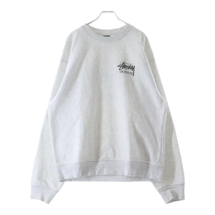 STUSSY クルーネックニット L ライトグレー STUSSY（ステューシー） STOCK LOS ANGELES CREW SWEAT ロサンゼルス