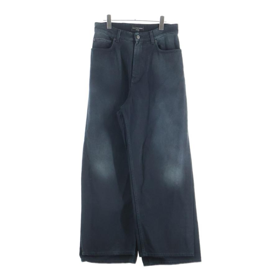 BALENCIAGA バレンシアガ 23AW DOUBLE FRONT WIDE LEG JEANS 767979 TNW11 ダブルフロント ワイドレッグジーンズ デニムパンツ インディゴ BALENCIAGA（バレンシアガ） 23AW DOUBLE FRONT WIDE LEG JEANS 767979