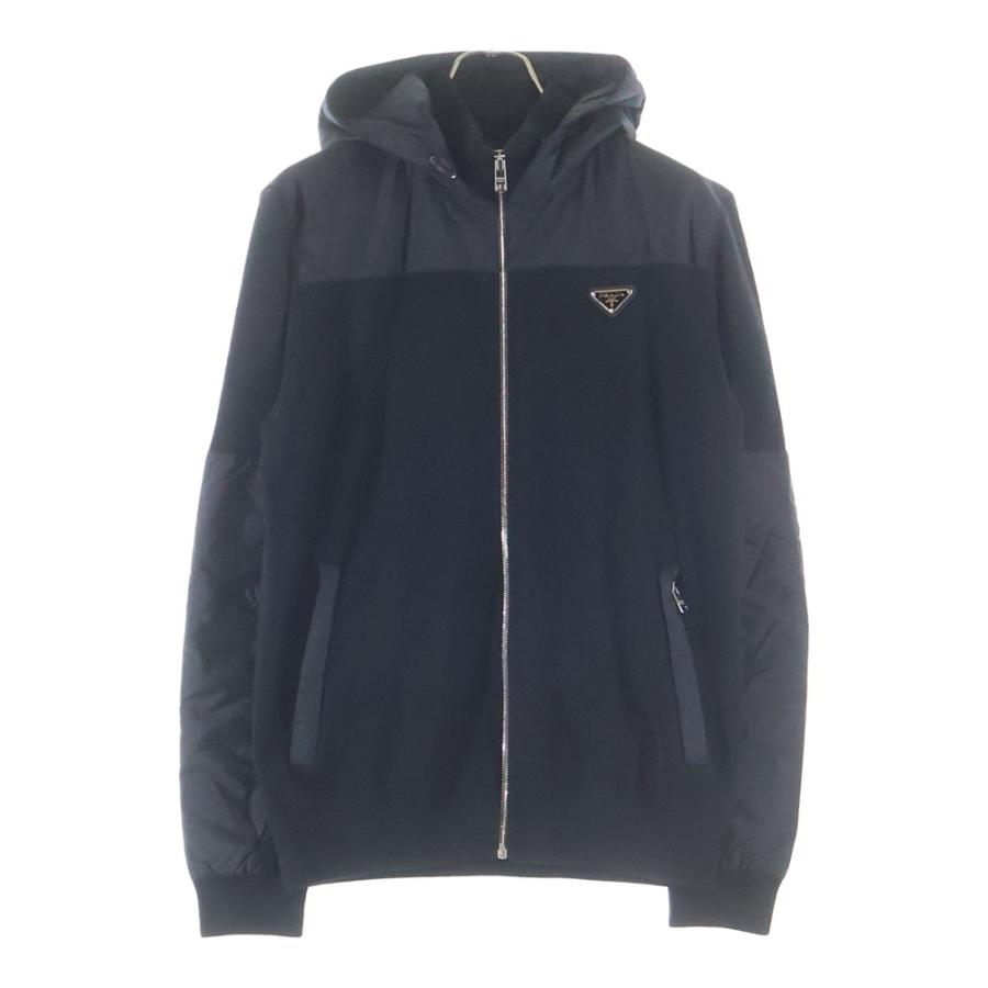 PRADA（プラダ） Zip Hoodie ナイロン切替 トライアングルロゴ ジップ