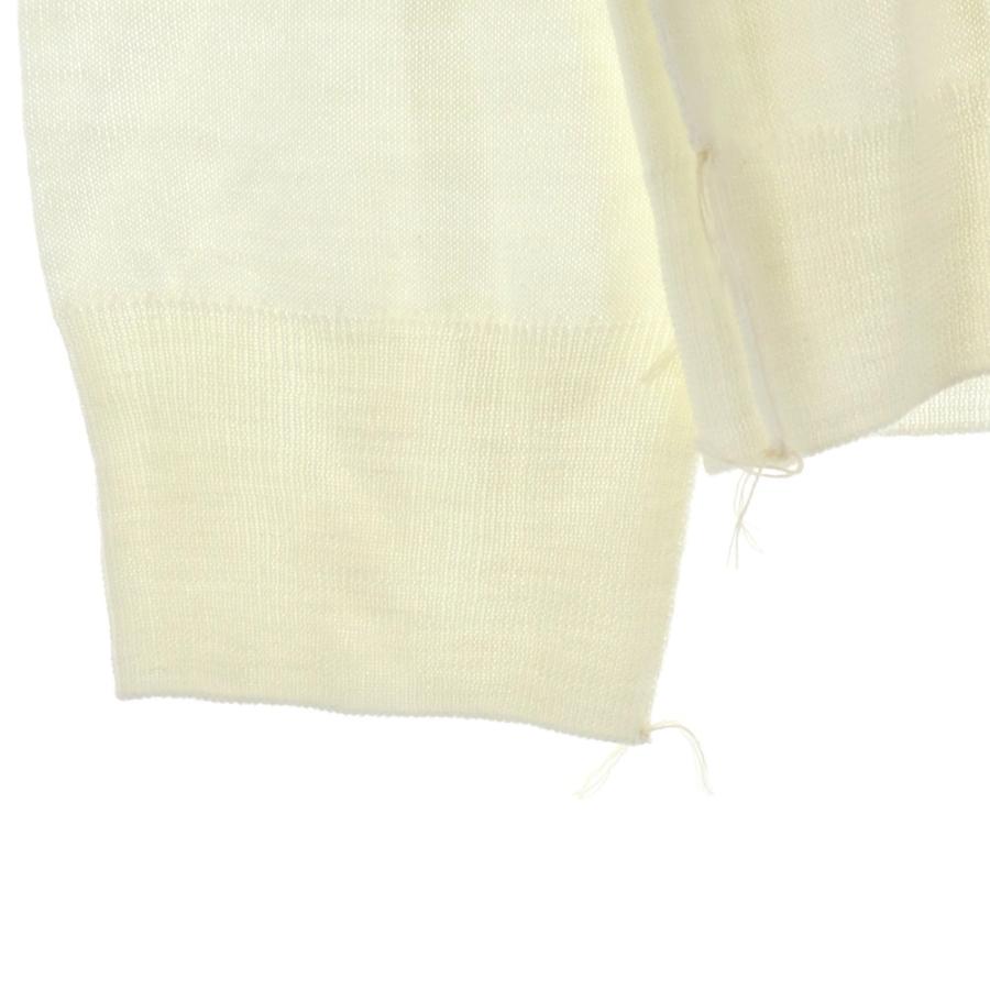 Maison Margiela メゾンマルジェラ 24AW ウール ロングスリーブニットポロシャツ S51GL0052 ホワイト Maison Margiela（メゾンマルジェラ） 24AW ウール ロングスリーブ