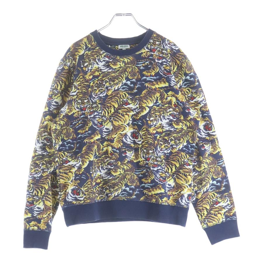 KENZO（ケンゾー） タイガー総柄 クルーネックスウェットトレーナー
