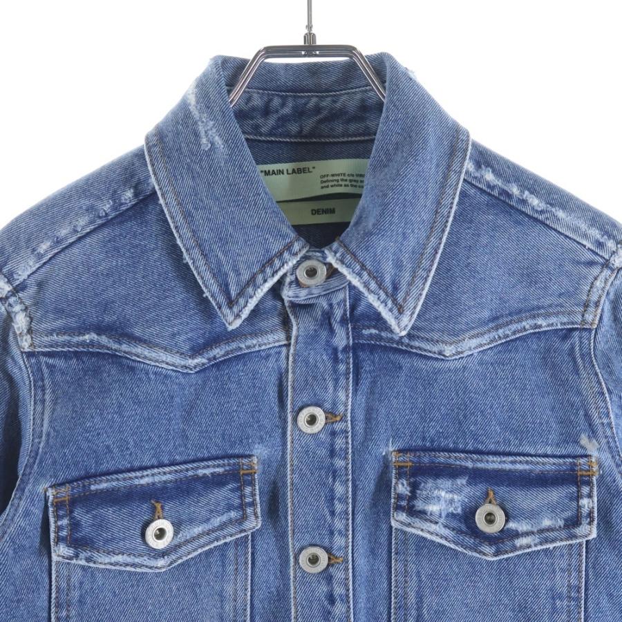 OFF-WHITE オフホワイト 18SS Flower Denim Jacket フラワー デニムジャケット インディゴ OWYD001R18386009 OFF-WHITE オフホワイト 18SS Flower Denim Jacket フラワー デニム