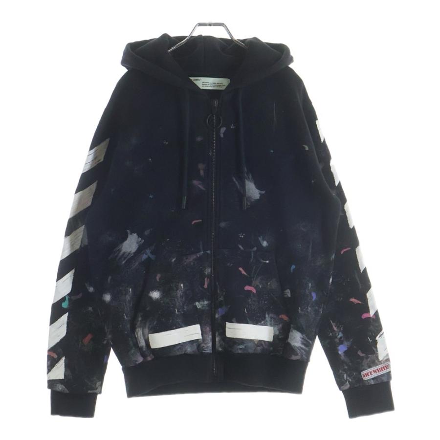 オフホワイト 17AW Diag Galaxy Brushed Zip Hoodie ギャラクシー 