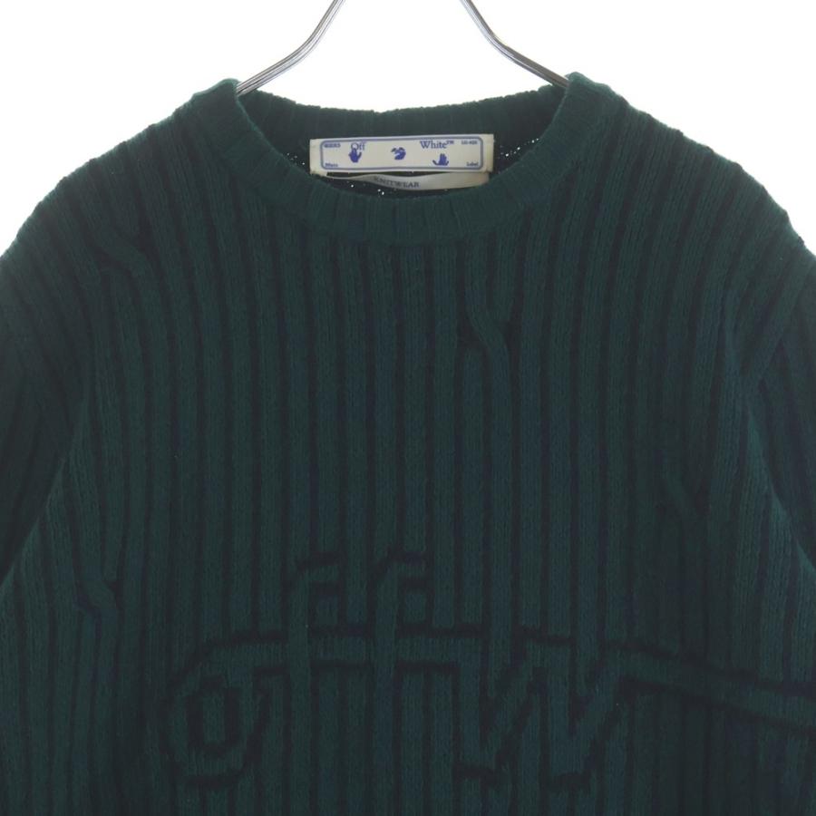 OFF-WHITE オフホワイト 20AW Cable Knit Sweater クルーネック