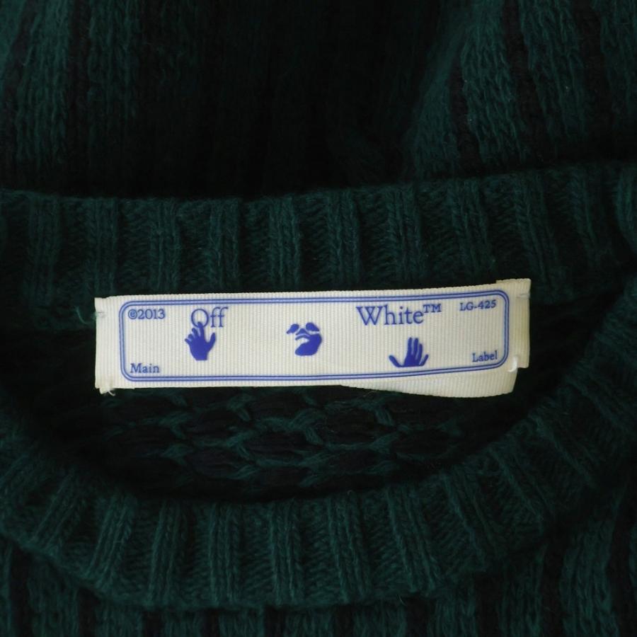 OFF-WHITE オフホワイト 20AW Cable Knit Sweater クルーネック