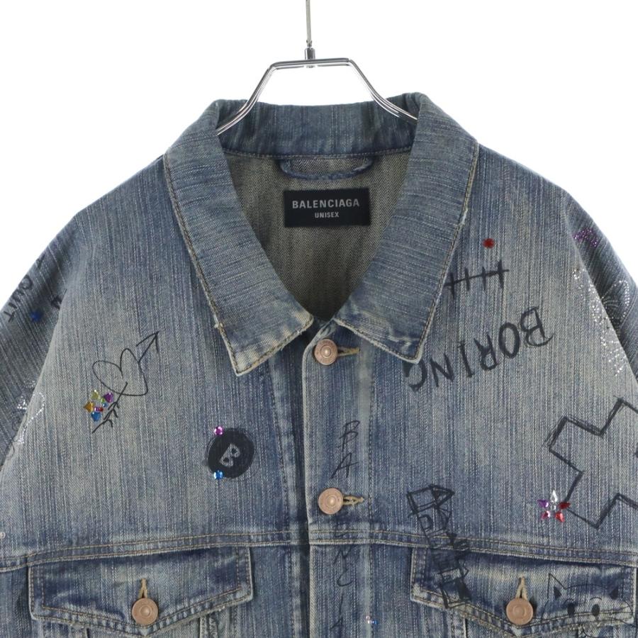 BALENCIAGA（バレンシアガ） Distressed Graffiti Decoration Denim