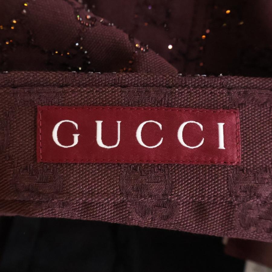 GUCCI（グッチ） Crystal GG Canvas Shorts ラインストーン装飾 GG 