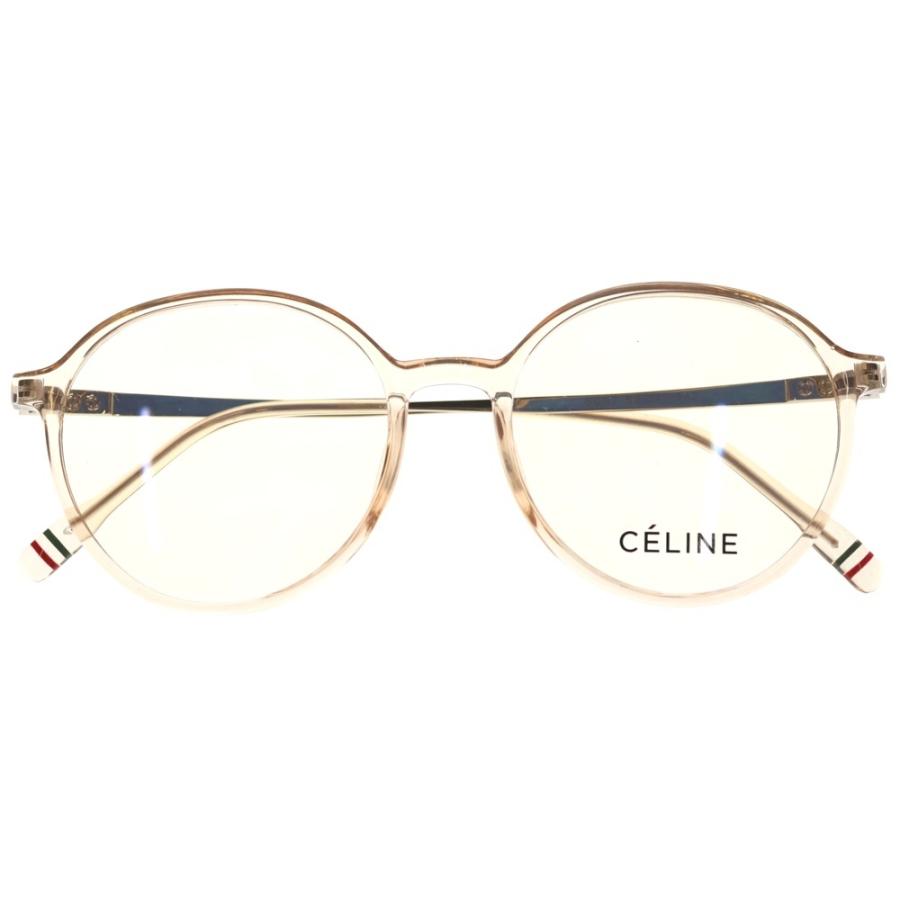 CELINE セリーヌ クリアフレーム ウェリントンサングラス 眼鏡 アイウェア ブラウン 6037 CELINE（セリーヌ） クリアフレーム ウェリントンサングラス 眼鏡 アイ