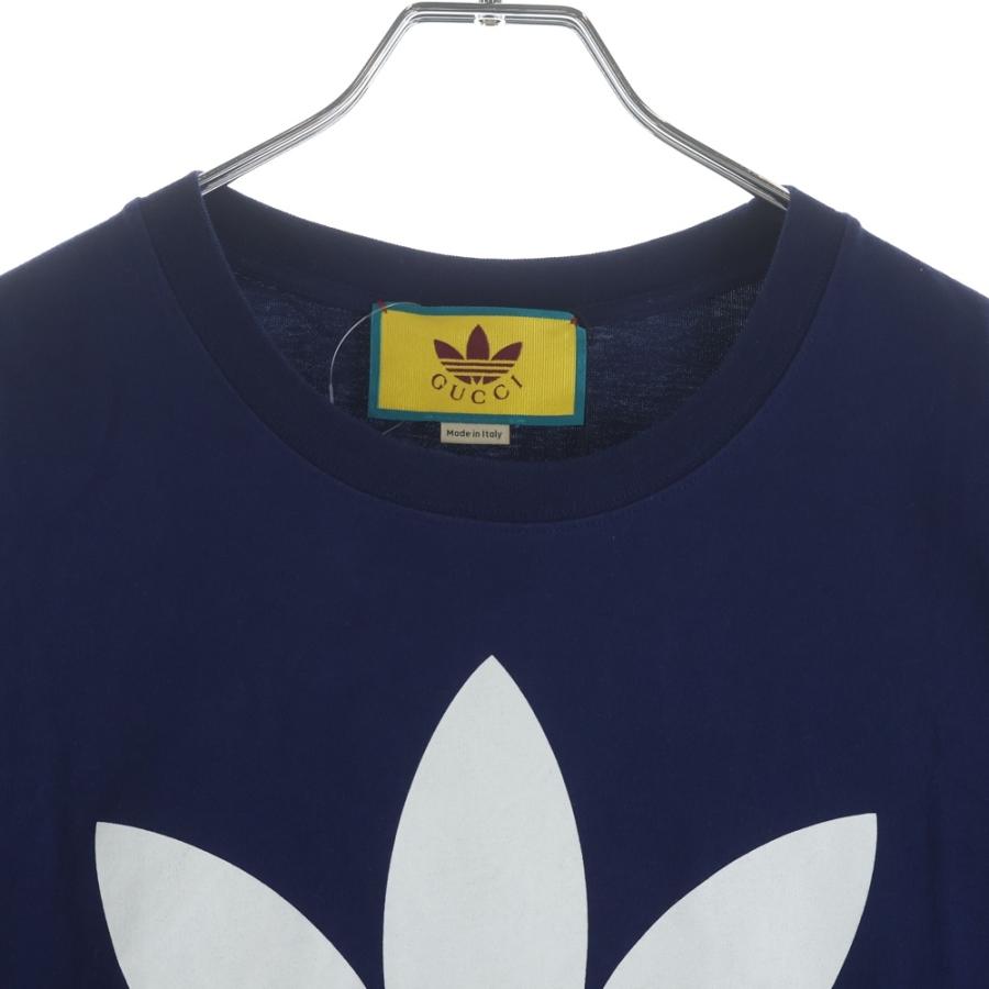GUCCI（グッチ） adidas T-Shirt アディダス 半袖Tシャツ ネイビー