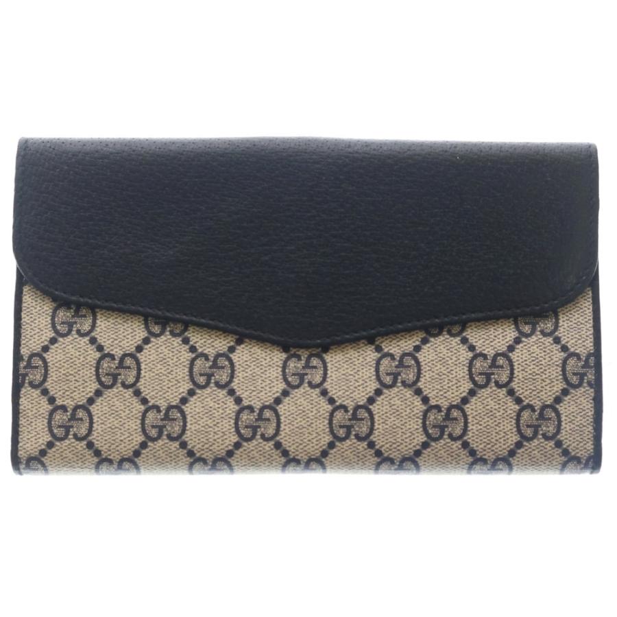 GUCCI グッチ VINTAGE Wallet ヴィンテージ シェリーライン ロングウォレット 長財布 ネイビー GUCCI（グッチ） VINTAGE Wallet ヴィンテージ シェリーライン ロング