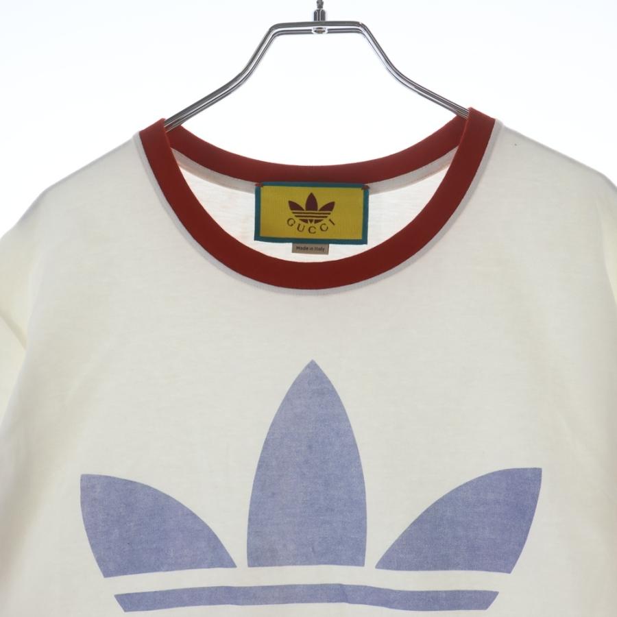 GUCCI adidas ホワイト ポロシャツ GUCCI adidas コラボ ポロシャツ M イタリア製 グッチ アディダス