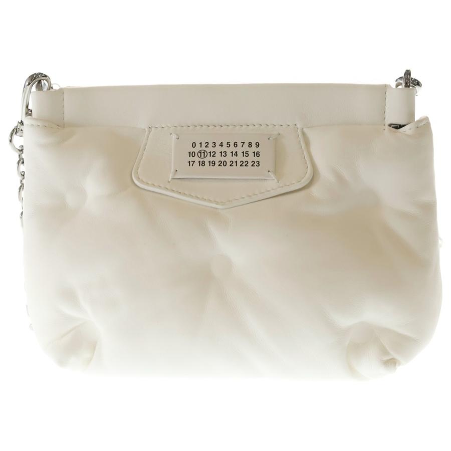 美品 メゾンマルジェラ グラムスラム レザーバムバッグ ホワイト Maison Margiela（メゾンマルジェラ） Glam Slam S56WF0161 P4300