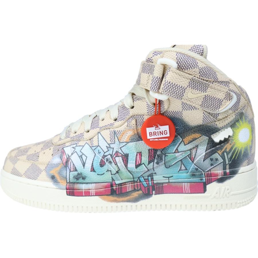LOUIS VUITTON ルイヴィトン ×AIR FORCE1 MID ナイキ エアフォース1 ミッドカットスニーカー ダミエアズール グラフィティ マルチカラー LOUIS VUITTON（ルイ・ヴィトン） ×AIR FORCE1 MID ナイキ エア