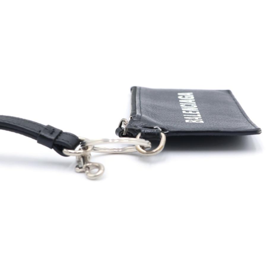 バレンシアガ　カードケース付きキーリング　ケース　ブラック BALENCIAGA（バレンシアガ） Card Case キーリング付き レザーカード