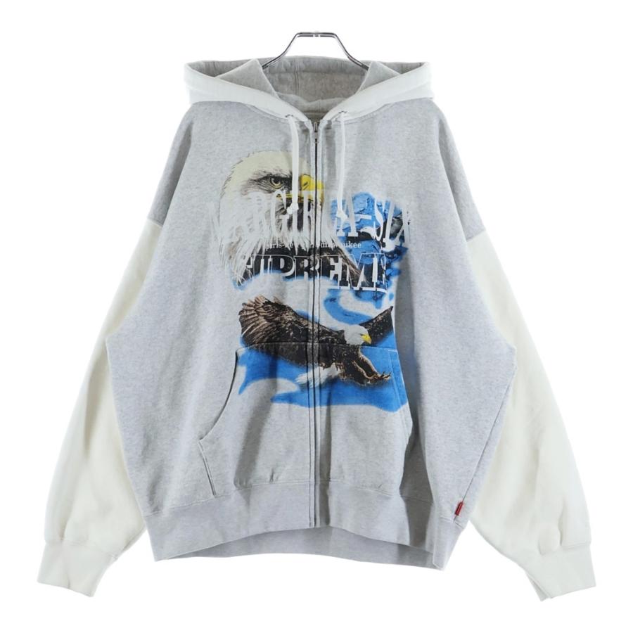 トップス Margiela Eagle Zip Up Hooded Sweatshirt Supreme MM6 Maison Margiela Eagle Zip Up Hooded Sweatshirt Black