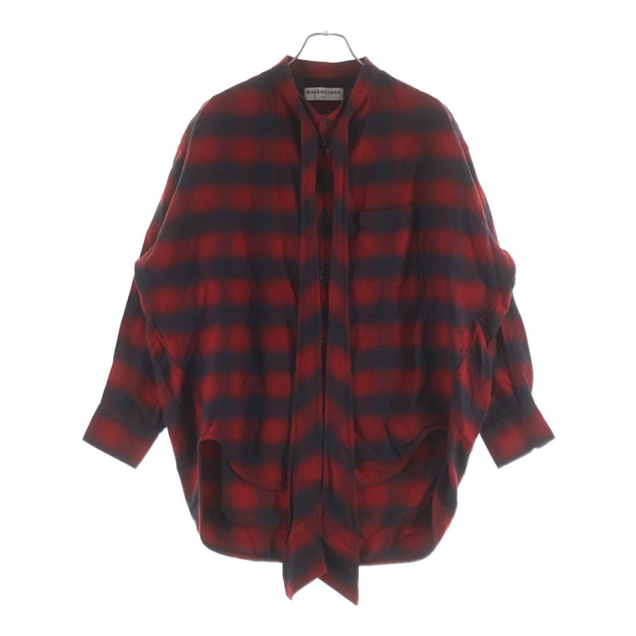 BALENCIAGA（バレンシアガ） Check Shirt バックロゴプリント 長袖