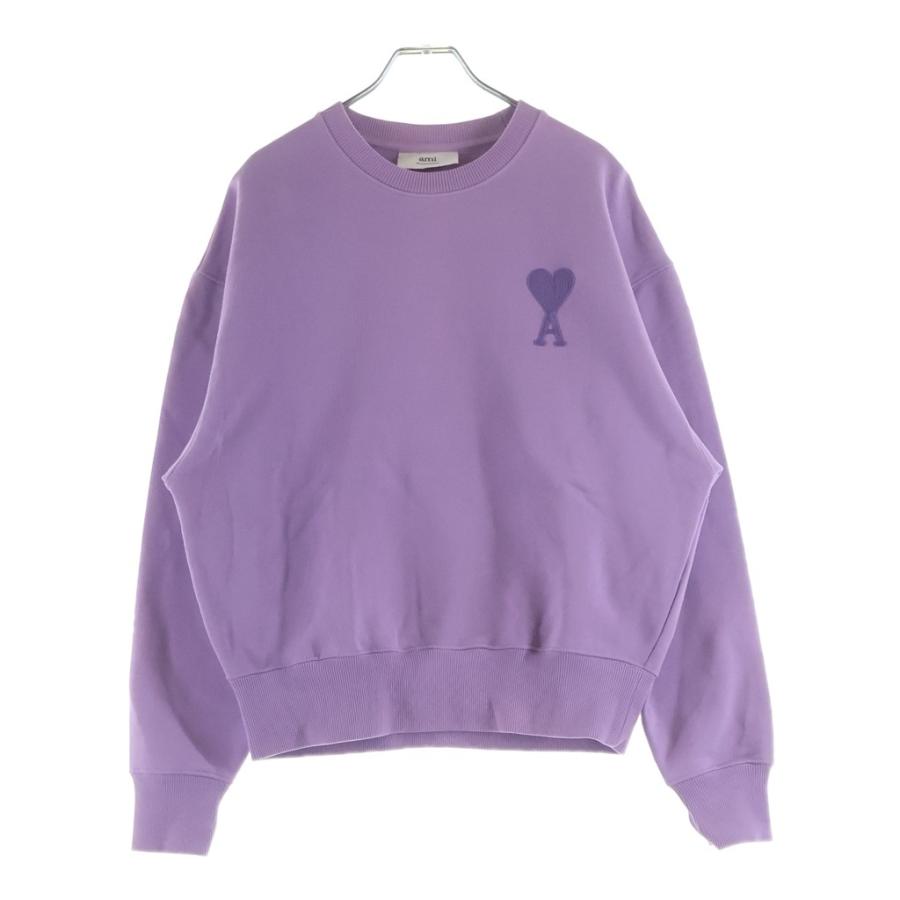 AMI Alexandre Mattiussi アミアレクサンドルマテュッシ Sweatshirt ロゴ刺繍  クルーネックスウェットトレーナー パープル E21HJ028.747 AMI Alexandre Mattiussi アミアレクサンドルマテュッシ Sweatshirt