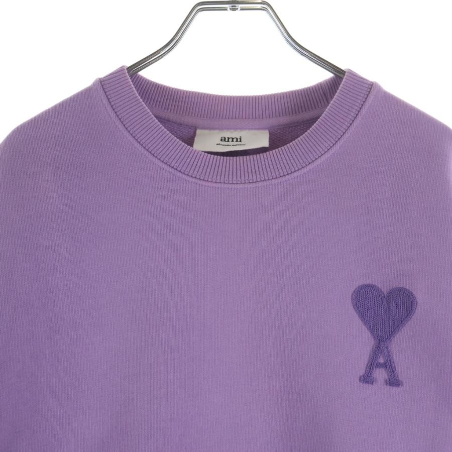 AMI Alexandre Mattiussi アミアレクサンドルマテュッシ Sweatshirt ロゴ刺繍 クルーネックスウェットトレーナー パープル E21HJ028.747_2