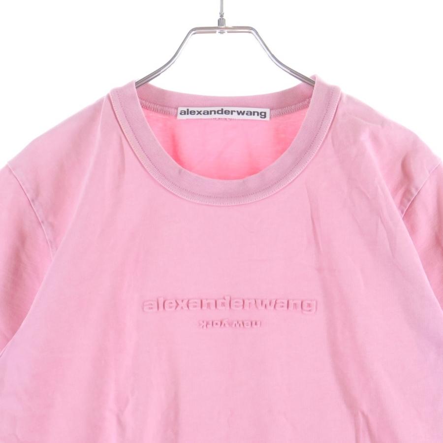 alexanderwang（アレキサンダー・ワン） Cropped T-Shirt エンボスロゴ