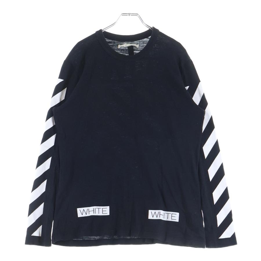 OFF-WHITE オフホワイト 15AW L/S T-Shirt ロゴプリント 長袖Tシャツ