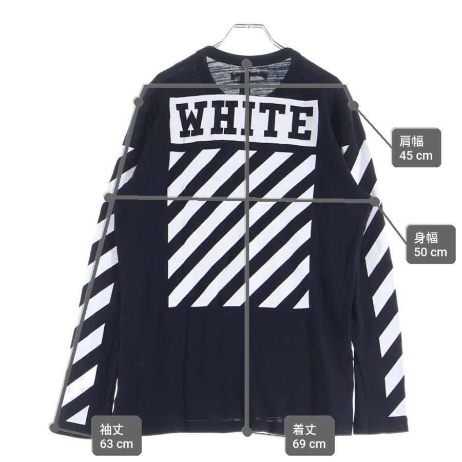 OFF-WHITE オフホワイト 15AW L/S T-Shirt ロゴプリント 長袖Tシャツ