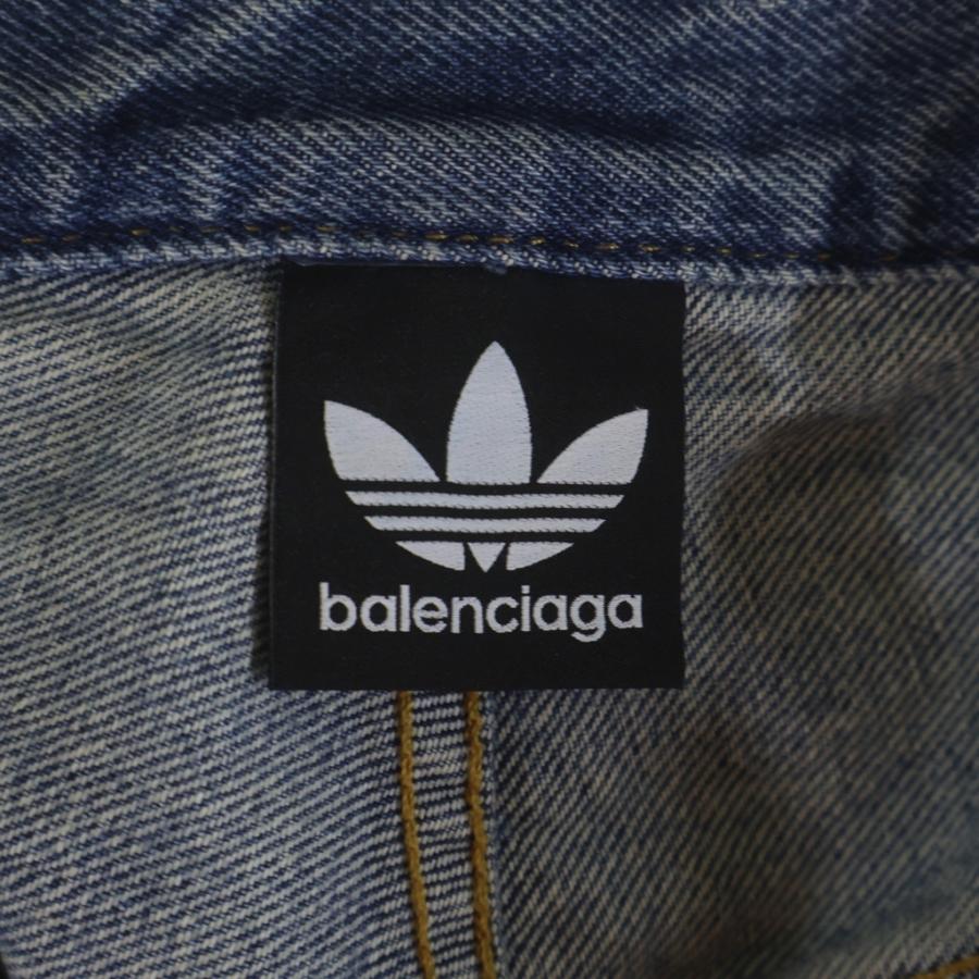 バレンシアガ レイヤード Tシャツ変形ドッキングデニムバギーパンツ未使用XL現行 BALENCIAGA（バレンシアガ） ×adidas 23SS Wide Large Baggy Pants