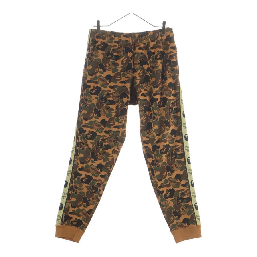 A BATHING APE アベイシングエイプ ×MCM カモフラ柄 スウェットパンツ 001PTF732902X ブラウン A BATHING APE（アベイシングエイプ） ×MCM カモフラ柄 スウェット
