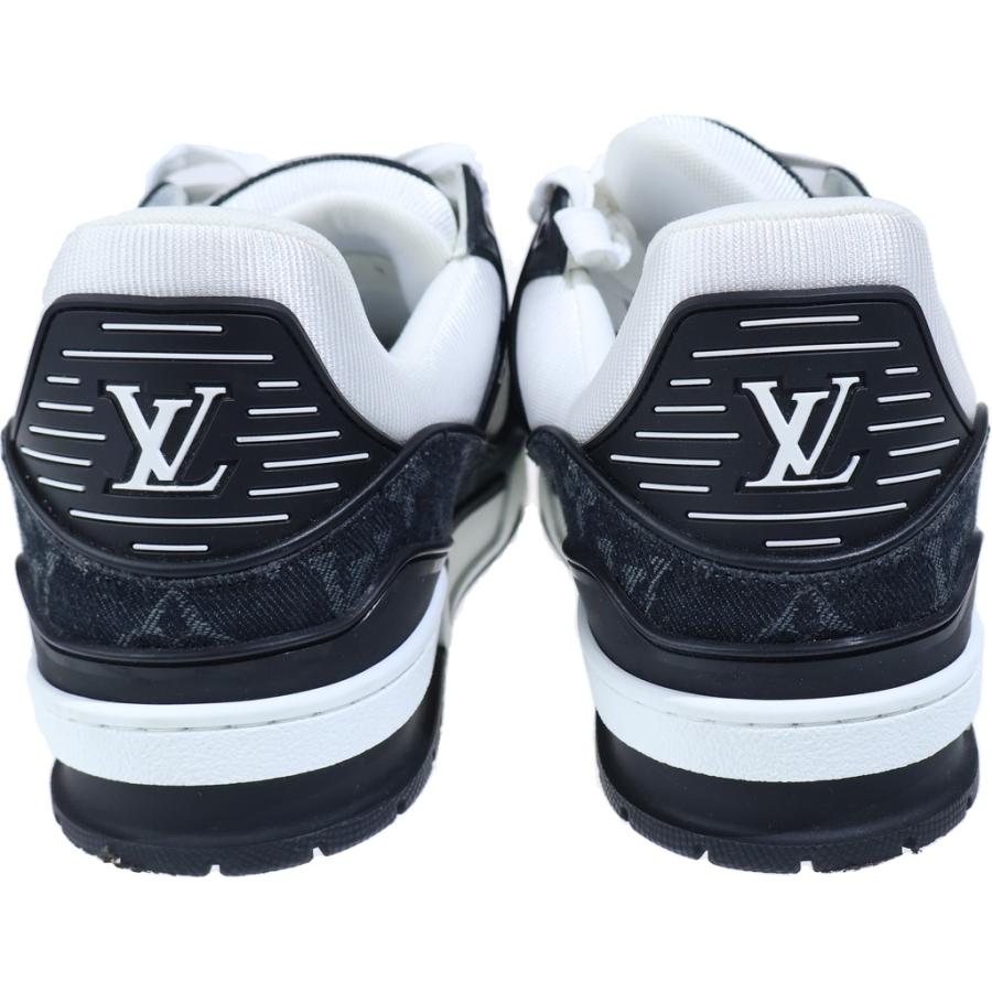 ルイヴィトン LV TRAINER トレイナー モノグラム ラインスニーカー ローカットスニーカー シューズ ブラック/ホワイト US8/26.5cm 1A9JGBの画像