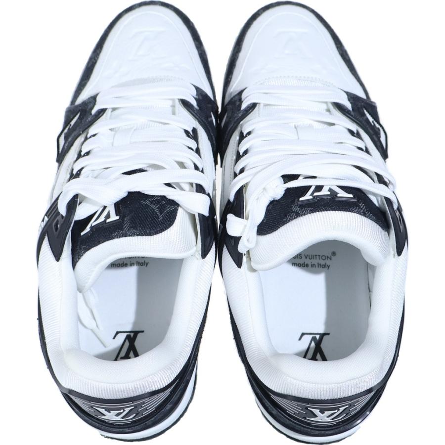 ルイヴィトン LV TRAINER トレイナー モノグラム ラインスニーカー ローカットスニーカー シューズ ブラック/ホワイト US8/26.5cm 1A9JGBの画像