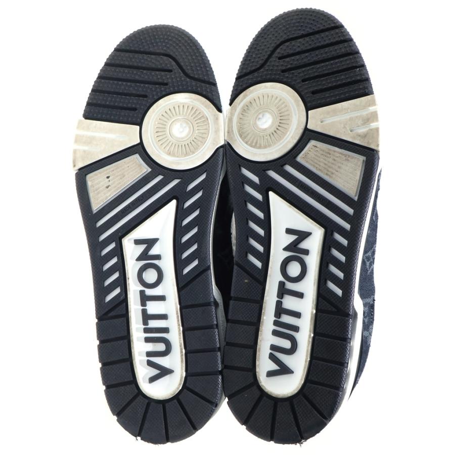 ルイヴィトン LV TRAINER トレイナー モノグラム ラインスニーカー ローカットスニーカー シューズ ブラック/ホワイト US8/26.5cm 1A9JGBの画像
