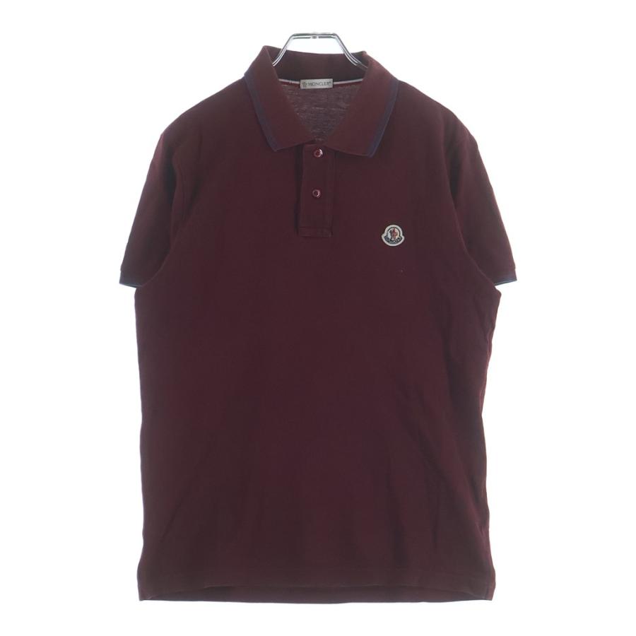 MONCLER モンクレール MAGLIA POLO MANICA CORTA ロゴワッペン 半袖ポロシャツ バーガンディー C10918304399 MONCLER（モンクレール） MAGLIA POLO MANICA CORTA ロゴワッペン 半袖