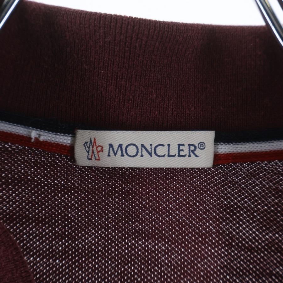 MONCLER モンクレール MAGLIA POLO MANICA CORTA ロゴワッペン 半袖ポロシャツ バーガンディー C10918304399 MONCLER（モンクレール） MAGLIA POLO MANICA CORTA ロゴワッペン 半袖