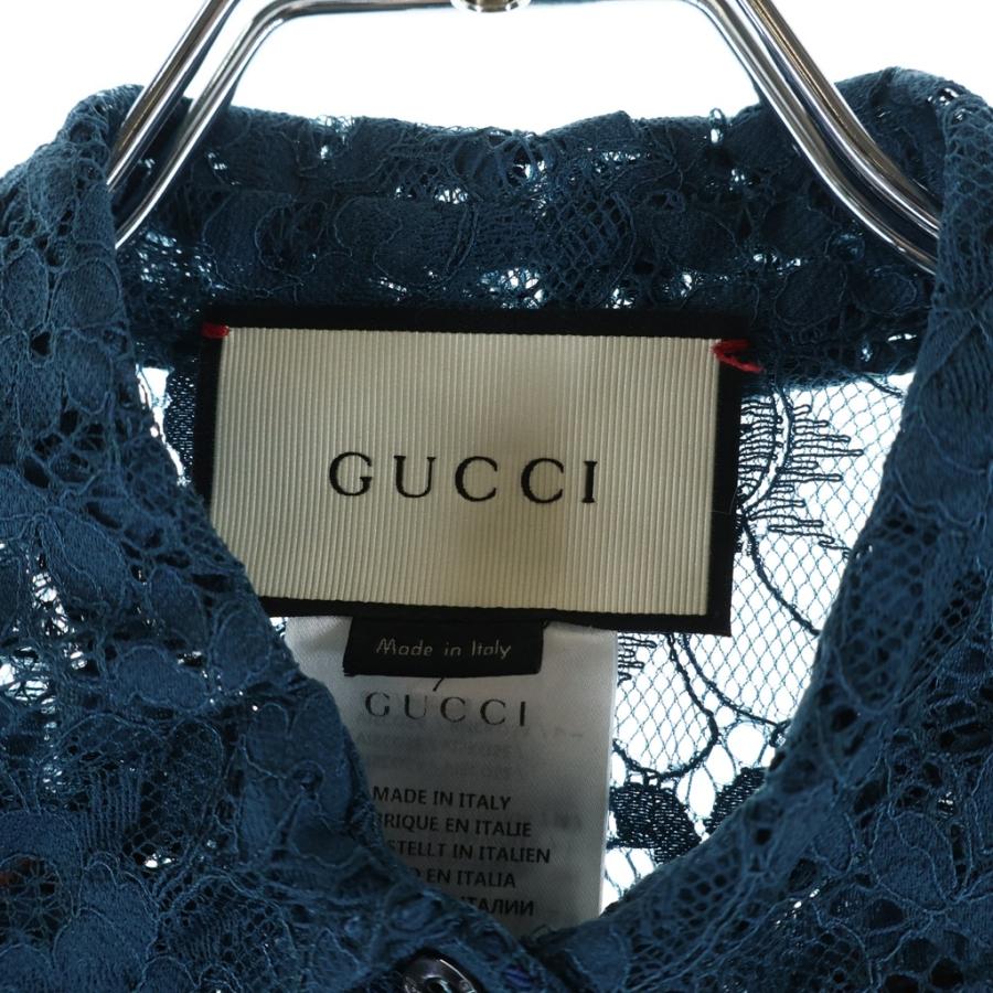 GUCCI（グッチ） 16SS Floral Shirt 花柄刺繍 レース長袖シャツ