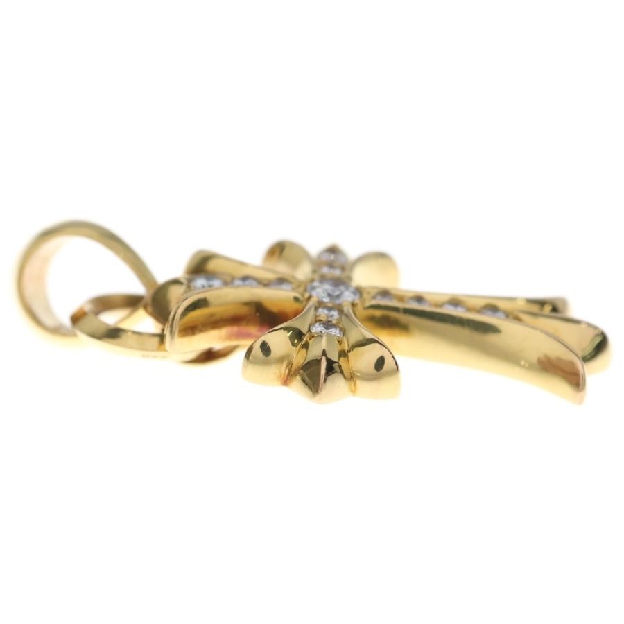 クロムハーツ スモールクロスwithベイル CHROME HEARTS（クロムハーツ） 22K CH CRS SML WBALE P/DIA スモール