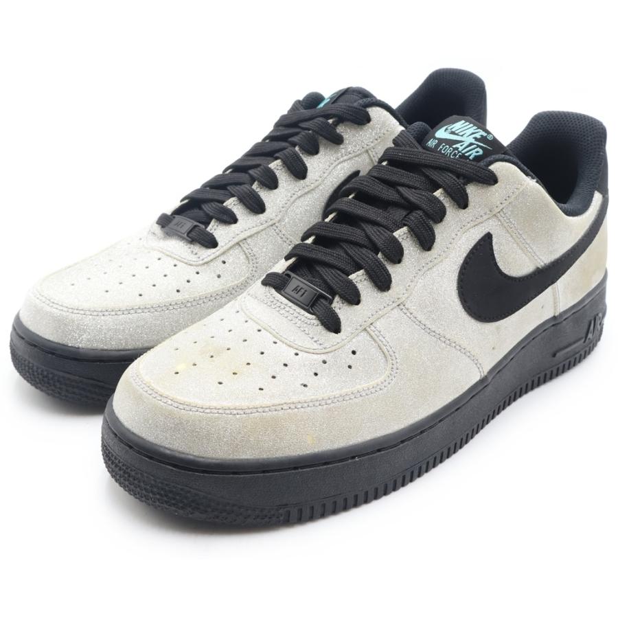 NIKE ナイキ 【観賞用2015年製】 AIR FORCE1 LOW '07 LV8 エアフォース1 ダイヤモンドクエスト ローカットスニーカー シルバー US9.5/27.5cm 718152-005 NIKE（ナイキ） 【観賞用2015年製】 AIR FORCE1 LOW '07 LV8 エア