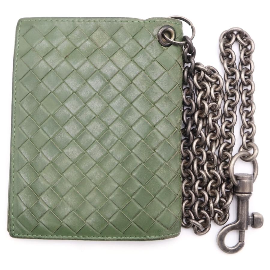 ボッテガヴェネタ イントレチャート　ウォレット　チェーン付　極美品 BOTTEGA VENETA（ボッテガ・ヴェネタ） イントレチャート チェーン付き