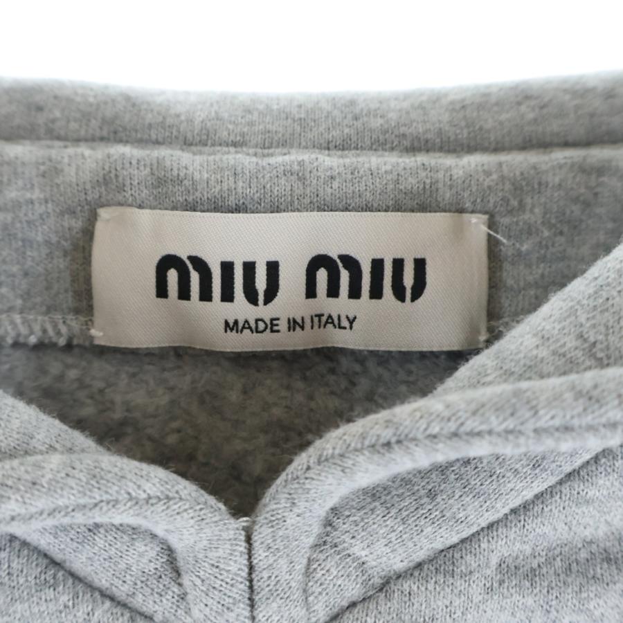 miumiu ミュウミュウ 23AW ロゴクロップド スウェットトレーナー