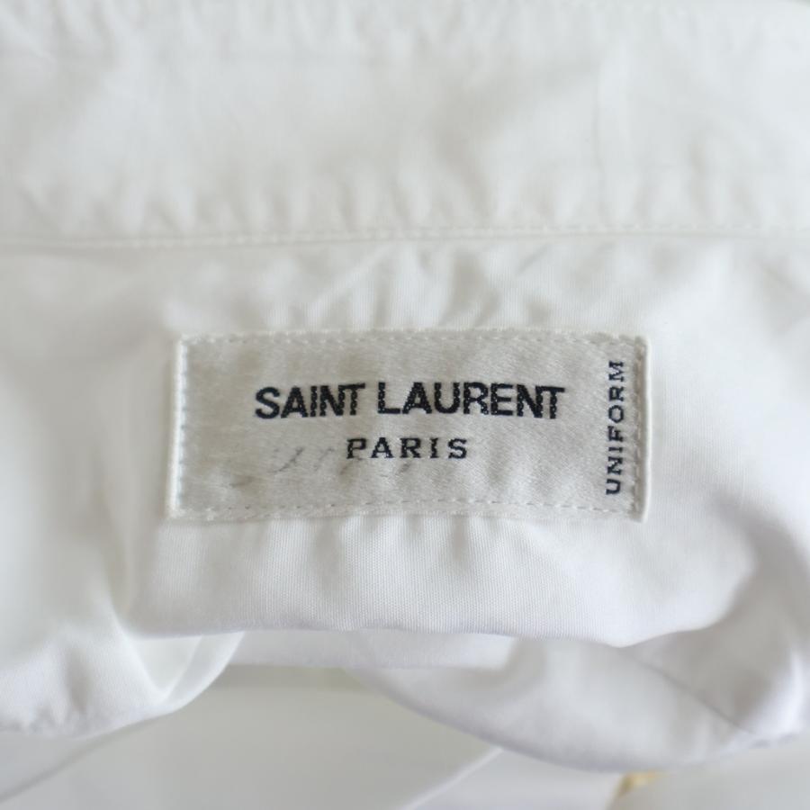 新品未使用　サンローラン　パリ　レディース　白シャツ SAINT LAURENT PARIS サンローランパリ L/S Shirt 長袖シャツ ホワイト