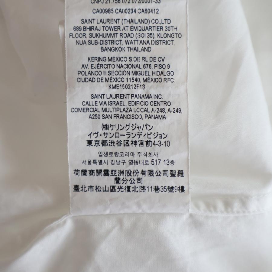 SAINT LAURENT PARIS サンローランパリ L/S Shirt 長袖シャツ ホワイト