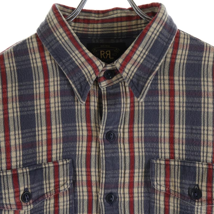 【未使用品】RRL ダブルアールエル　長袖チェックシャツ RRL ダブルアールエル Check Twill Work Shirt Blue/Cream/Red 長袖
