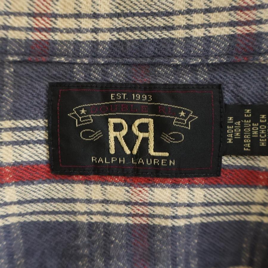 RRL ダブルアールエル Check Twill Work Shirt Blue/Cream/Red 長袖