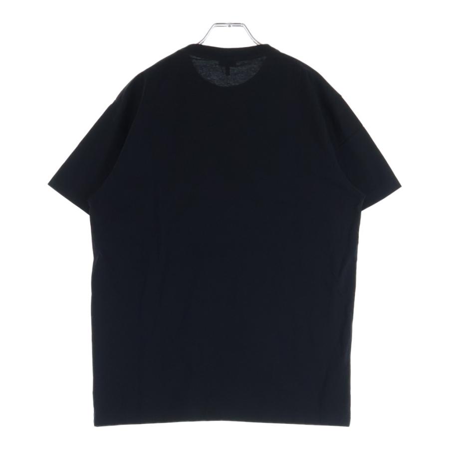 LOEWE アナグラム刺繍　半袖Tシャツ ブラック　XLサイズ LOEWE（ロエベ） T-Shirt グリッチ アナグラムロゴ刺繍 半袖Tシャツ