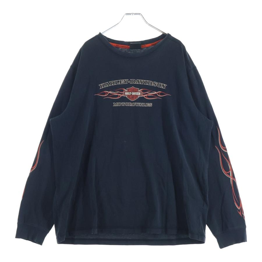 VINTAGE ヴィンテージ Harley-Davidson Flame Pattern L/S T-Shirt