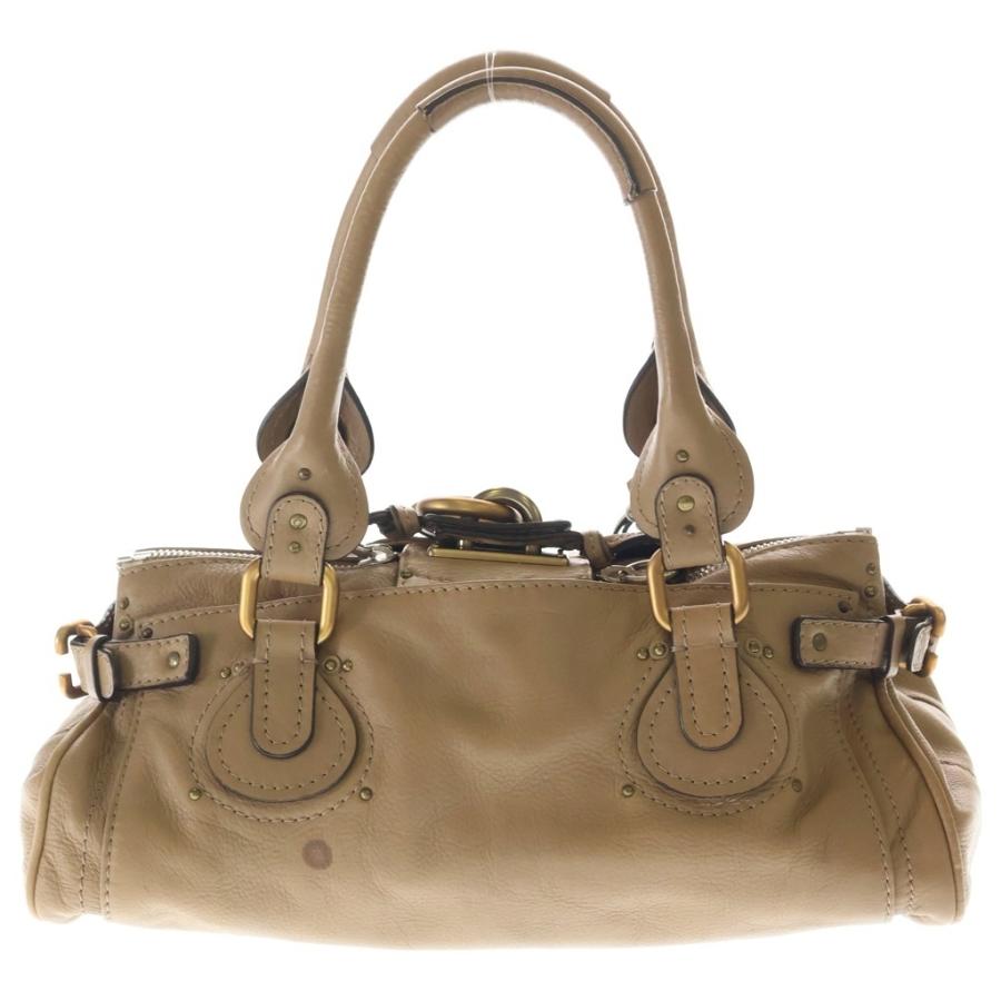 Chloe（クロエ） パディントン ハンドバッグ ブラウン レザー シルバー