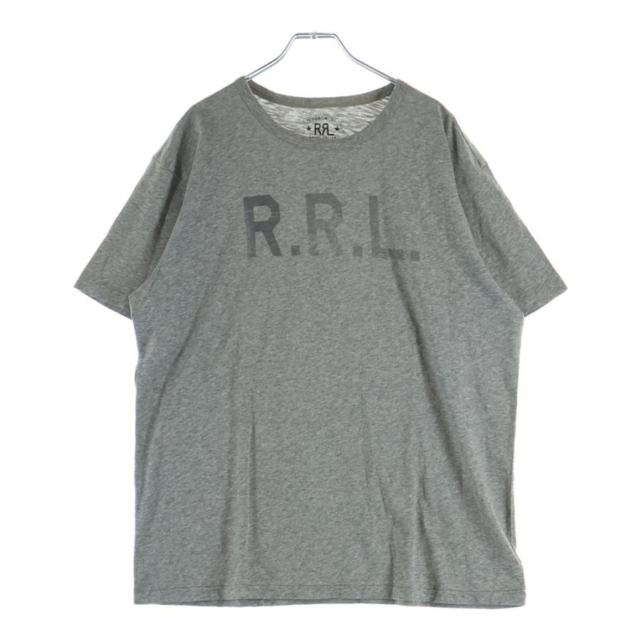 RRL ダブルアールエル Logo Jersey Crewneck Tee 半袖Tシャツ グレー
