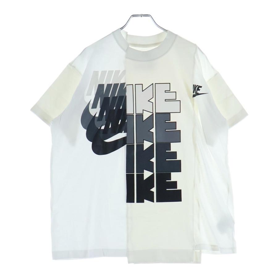 sacai（サカイ） ×NIKE T-Shirt 再構築 ドッキングTシャツ ホワイト