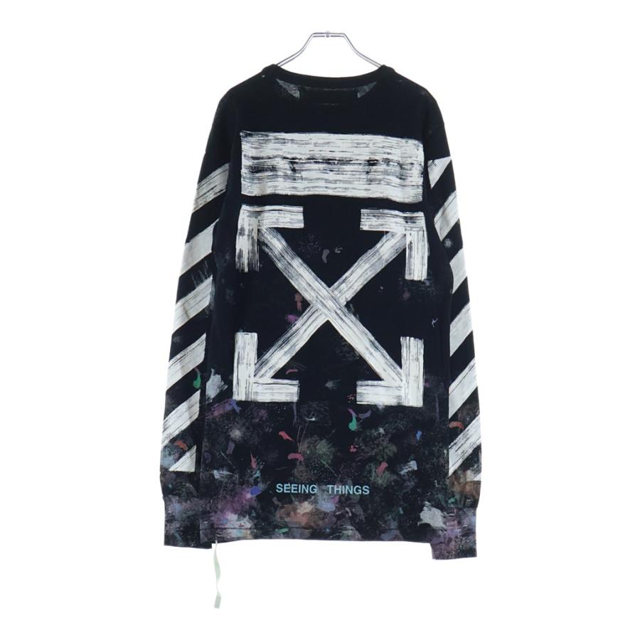 オフホワイト 17AW Diag Galaxy Blushed L/S T-Shirt ギャラクシー